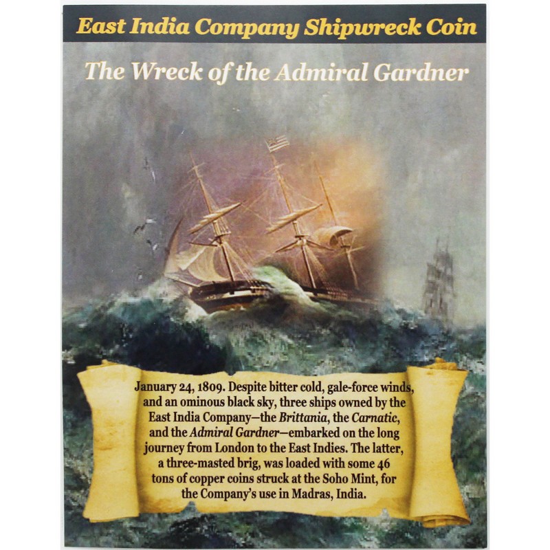 1808 East India Company 10 Cash Admiral Gardner NGC Genuine