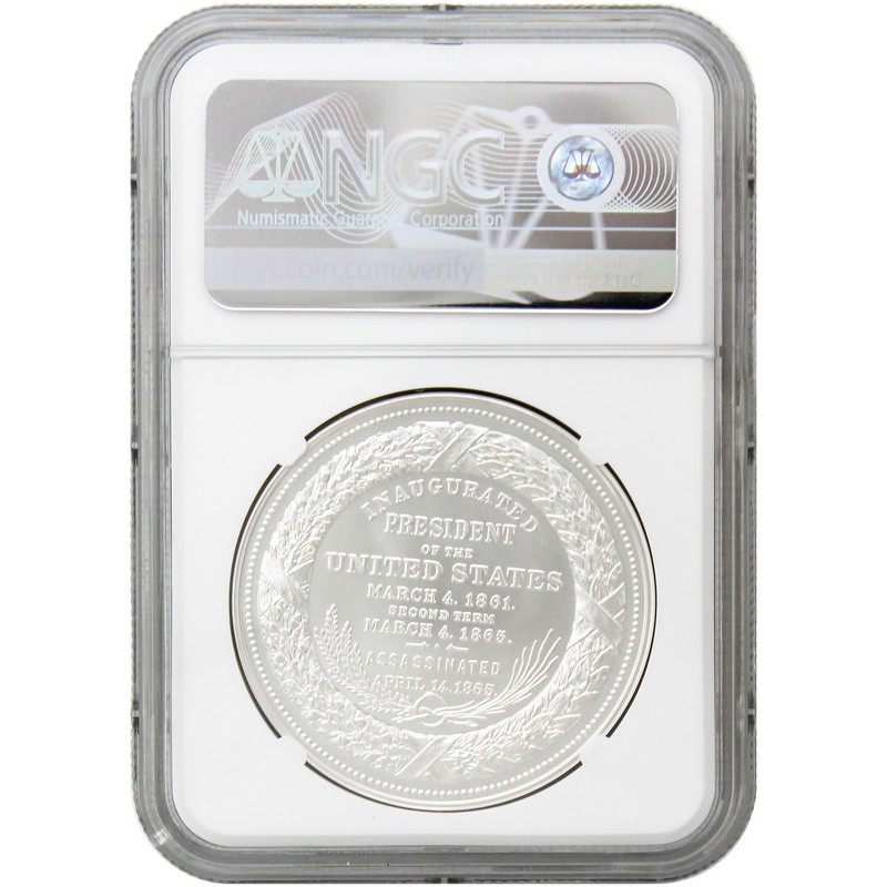 1oz Sil Medal Abraham Lincoln NGC MS70 FOH Label | The Coin Vault