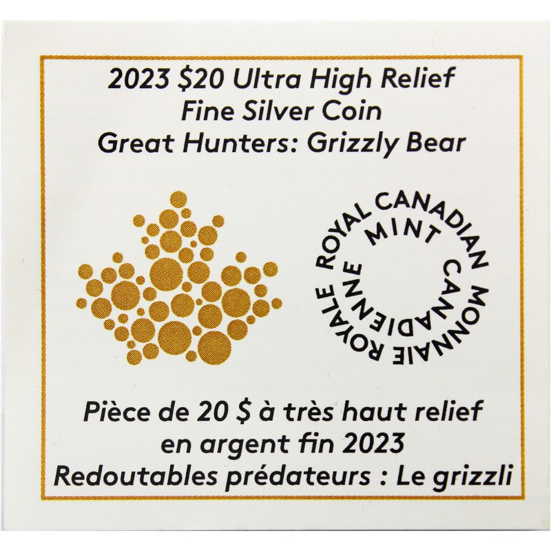 2023 Grizzly Bear Great Hunters Series Silver UHR Proof NGC PF70