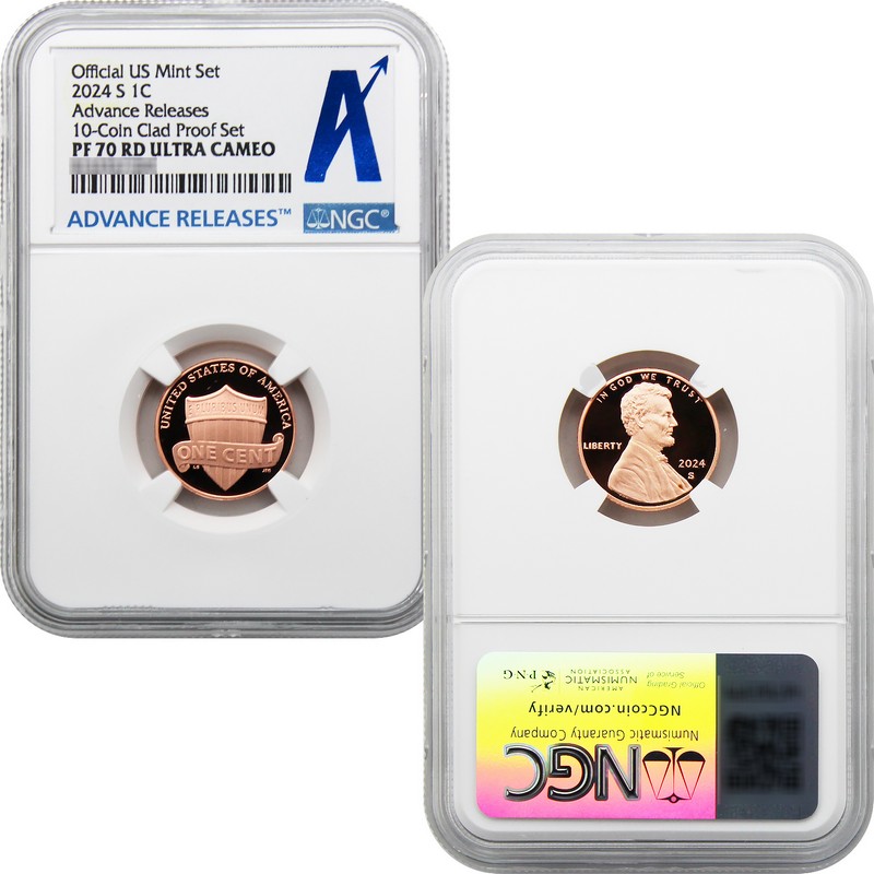 2024 S Clad Proof Set NGC PF70 Ultra Cameo Advance Releases