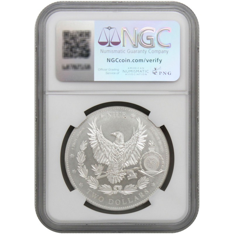 2024 1oz Sil UHR Morgan $ Commem NGC MS70 FDI | The Coin Vault