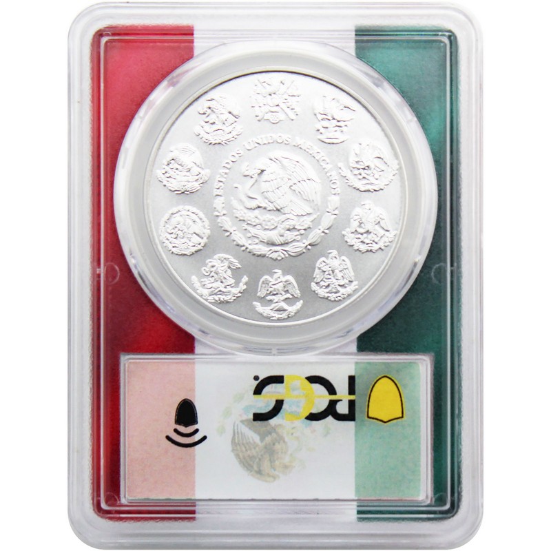 2023 Mexico Sil 1oz Lib PCGS MS69 Flag Picture Frame | The Coin Vault