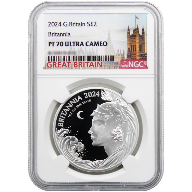 2024 £2 Proof Great Britain 1 oz Silver Britannia NGC PF70 UC