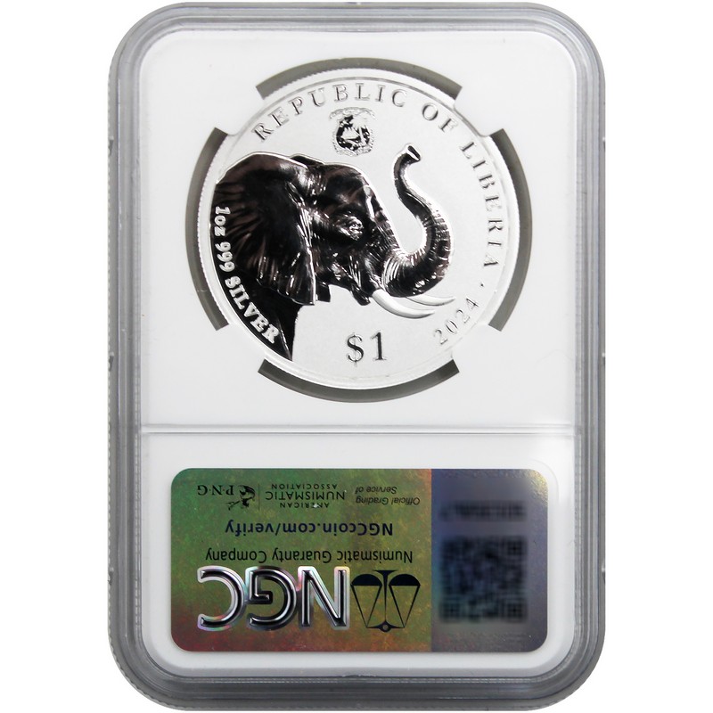 トランプ大統領　リベリア 1オンス銀貨　ENHANCED REV PF70 2024 $1 Enhanced Reverse Proof Liberia 1oz Silver High