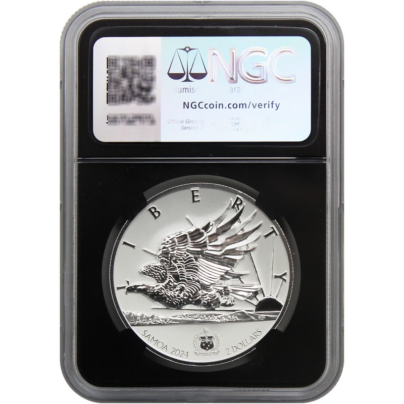 2024 $2 Enhanced Rev. PF Samoa 1oz Silver Light of Liberty Trilogy