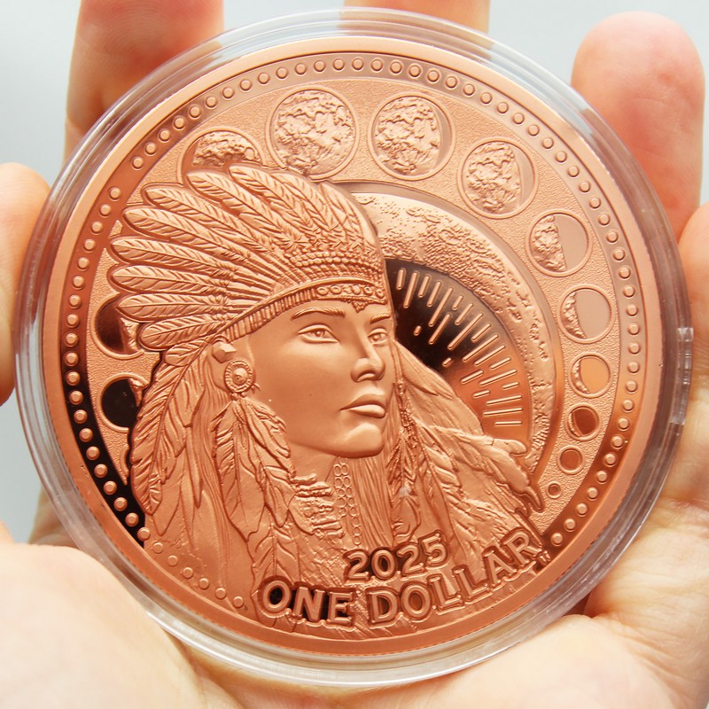 2025 $1 Mesa Grande Sovereign Nation 5oz Copper Moon Goddess Hanwi