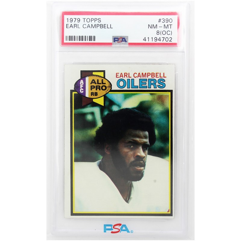 1979 Topps Earl Campbell PSA NM-MT 8 Card #390 | The Coin Vault