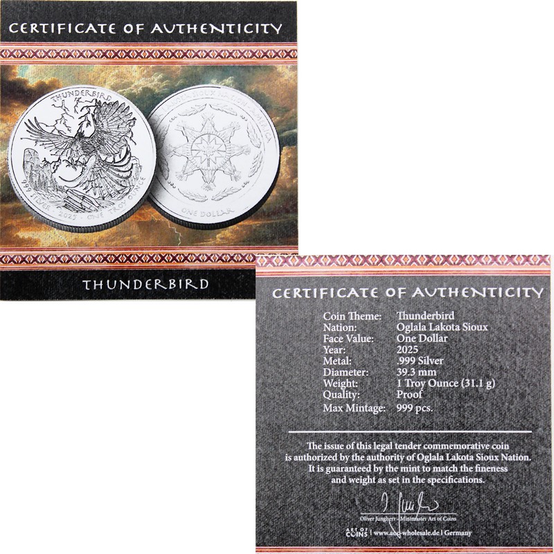 2025 $1 Proof Oglala Lakota Sioux Nation Native American Series