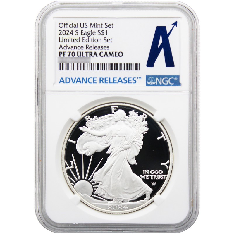 2024 S Proof Silver Eagle NGC PF70 UC AR Label from the Limited