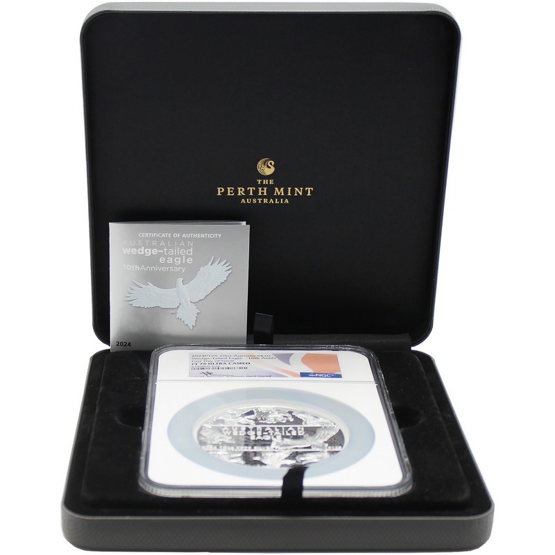 2024 P125 $10 Proof Australia 10oz Silver Wedge Tailed Eagle 10th