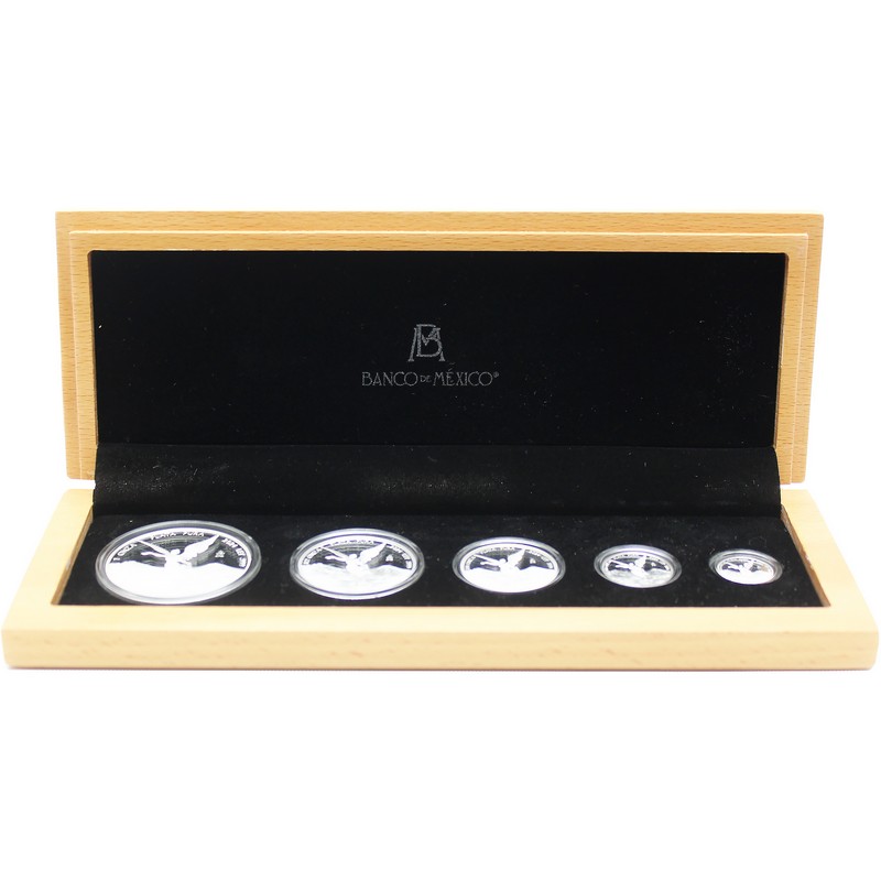 2024 Proof Mexico Silver Libertad Set 5pc in Wooden Box | The Coin