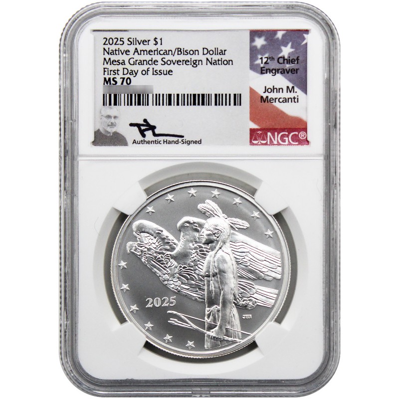 2025 $1 Mesa Grande Sovereign Nation 1oz Silver Native