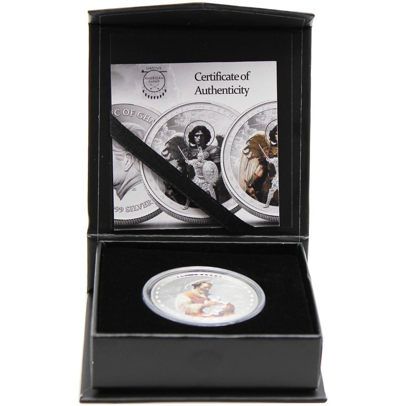 2025 5 Cedis Proof The Patron Saints 1oz Colorized Silver St
