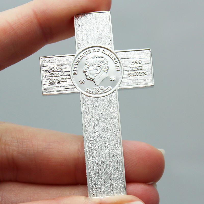 2025 Cameroon 1oz Silver Holy Trinity Crucifix Coin OGP | The Coin