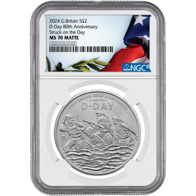 2024 1oz Sil DDay 80th Ann NGC MS70 1 of 1944 Struck | The Coin Vault