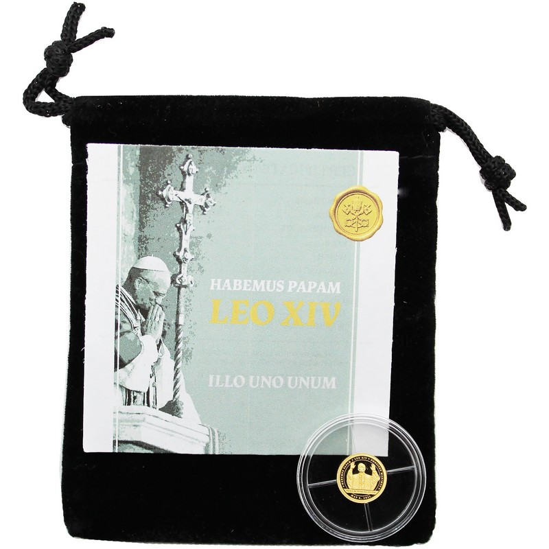 2025 $25 Proof Liberia 0.5g Gold Habemus Papam Pope XIV Coin | The