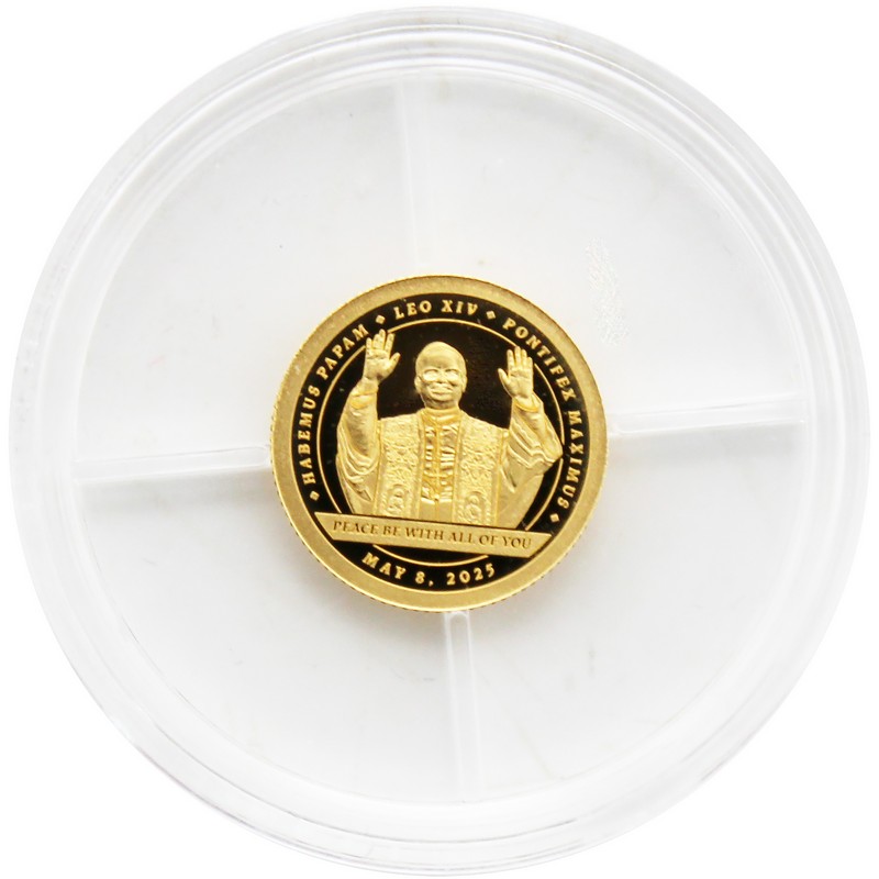 2025 $25 Proof Liberia 0.5g Gold Habemus Papam Pope XIV Coin | The
