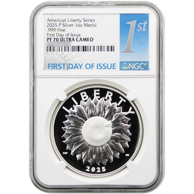 2025 Proof American Liberty 1oz Silver Medal NGC PF70 UC FDI 1st