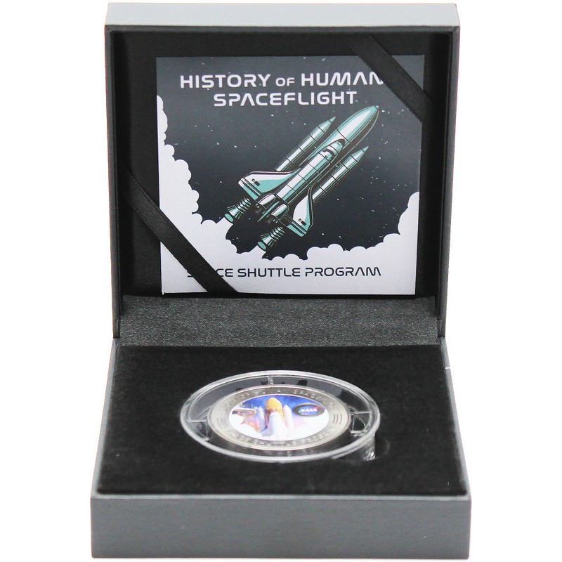 2025 Ghana 1oz Colorized Titanium Space Shuttle Coin | The Coin Vault