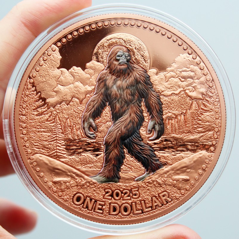 2025 $1 Mesa Grande Sovereign Nation 5oz Colorized Copper Bigfoot