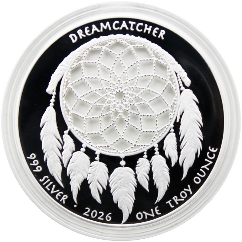 2026 $1 PF 1oz Silver Filigree Dreamcatcher Coin OGP | The Coin Vault