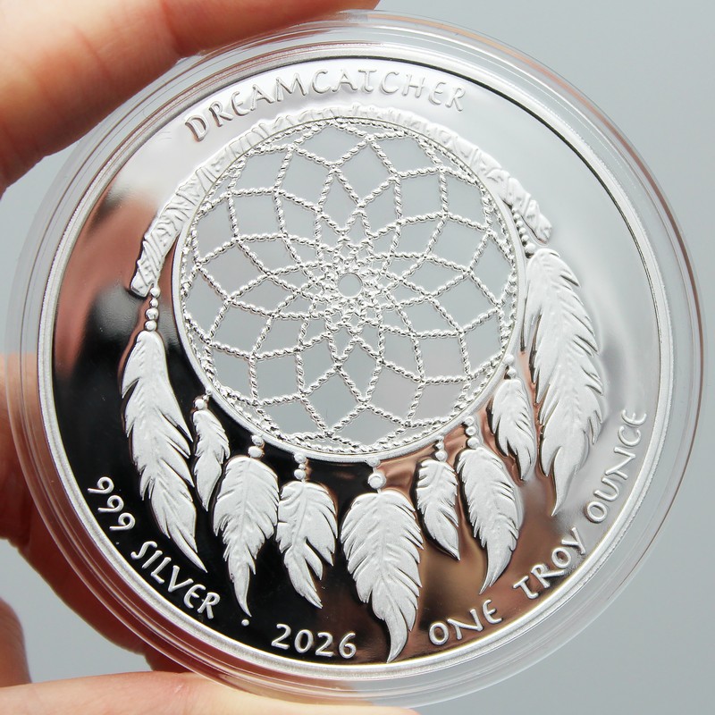 2026 $1 PF 1oz Silver Filigree Dreamcatcher Coin OGP | The Coin Vault