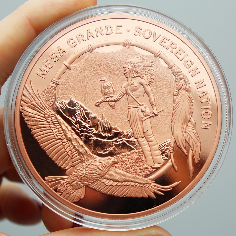 2026 $1 Mesa Grande Sovereign Nation 5oz Copper Stone Giant