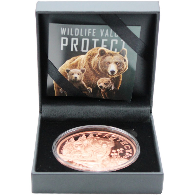 2026 Cameroon 5oz Copper HR Mother Grizzly & Cubs OGP | The Coin Vault
