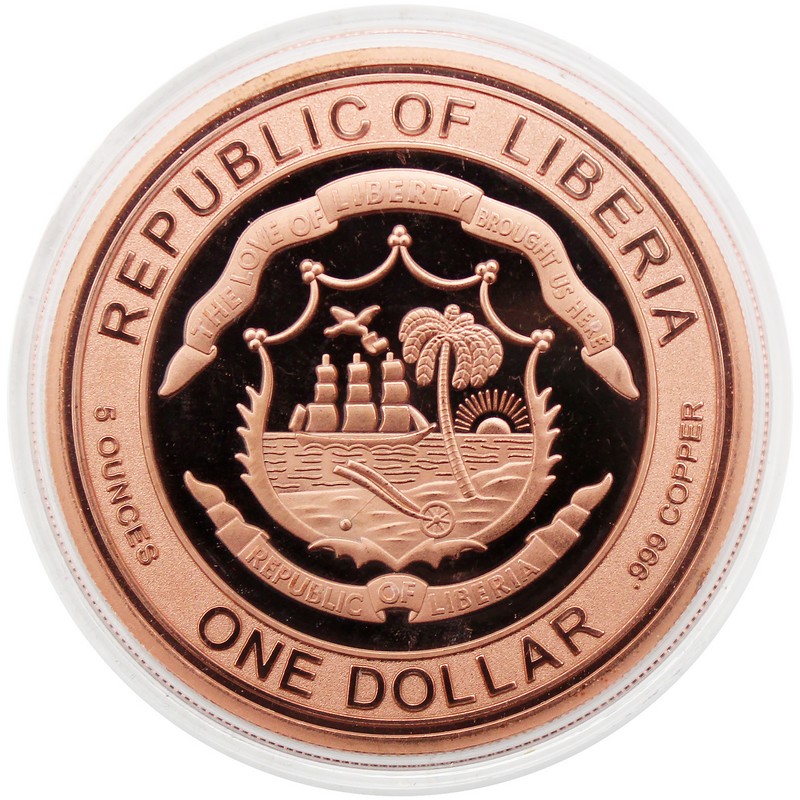 Liberia 5GII 新品未使用 2026 $1 Liberia 5oz Copper High Relief End of the Trail Coin OGP