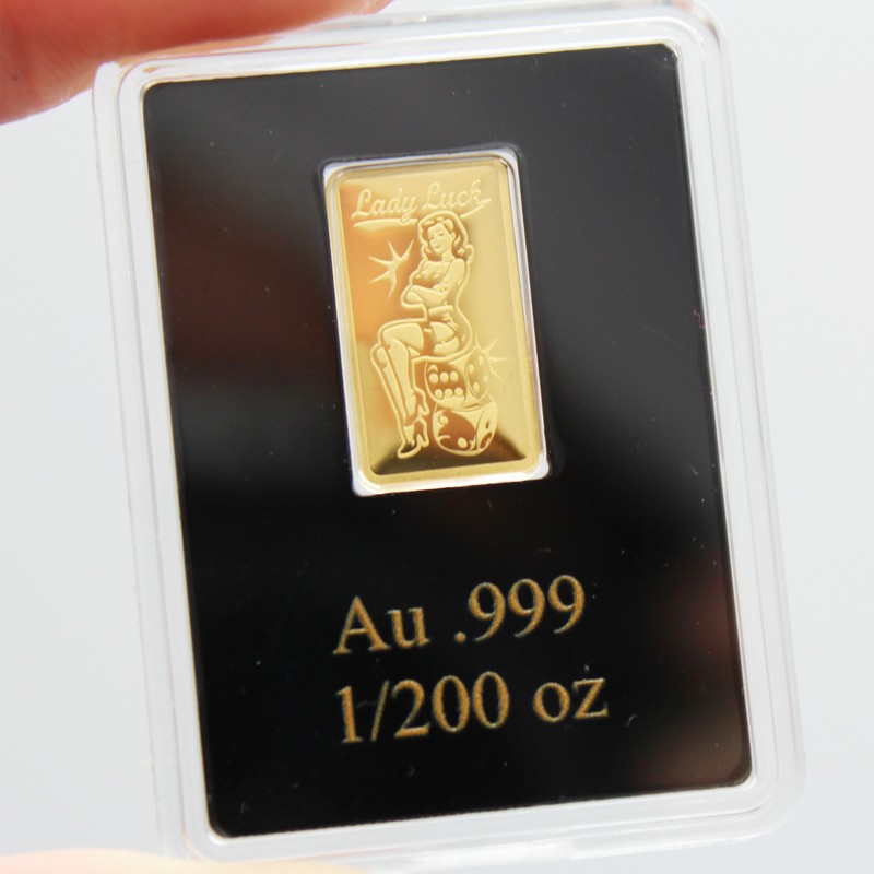 2026 $20 Liberia 1/200oz Gold Lady Luck Prooflike Ingot | The Coin