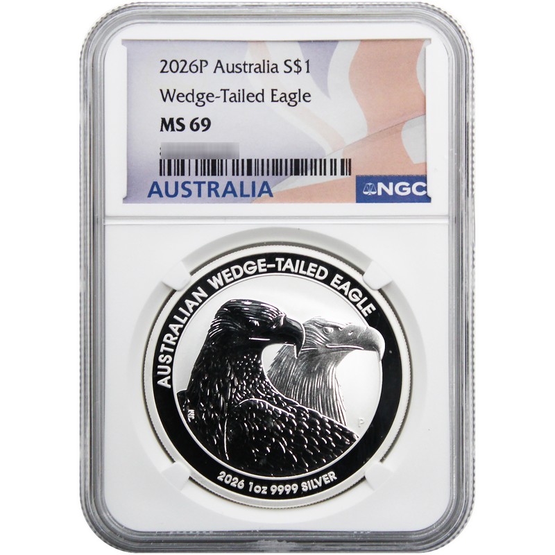 2026 P Australia 1oz Silver WT Eagle NGC MS69 Flag Label | The