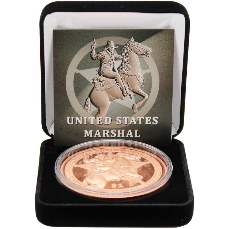 2026 $1 Liberia 5oz Copper HR US Marshal Coin OGP | The Coin Vault