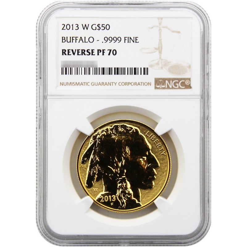 2013 W $50 Reverse Proof Gold Buffalo NGC PF70 Brown Label | The