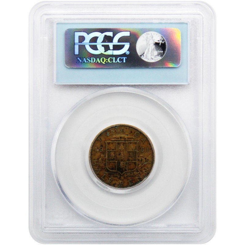 Jamaica 1/2 Penny PCGS Certified World Trade Center Ground Zero
