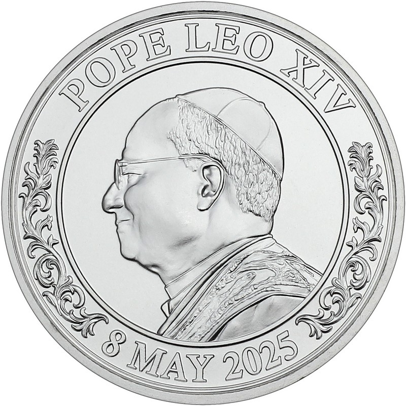 Pope Leo XIV Silver 1oz .999 Fine Medallion in Gift Box | The Coin