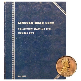 1941 - 1958 Circulated Lincoln Cent Set in Album