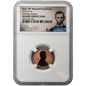 2019 W Reverse Proof Lincoln Cent NGC REV PF70 RD First Day Issue Lincoln Portrait Label