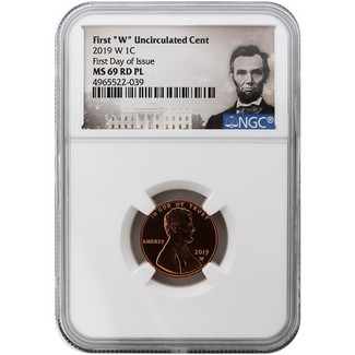2019 W Lincoln Cent NGC MS69 RD PL FDI from the UNC Coin Set Lincoln Portrait Label