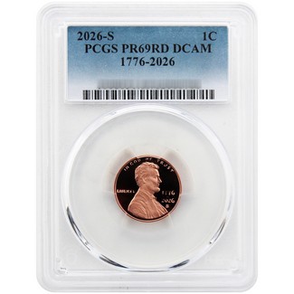 2026 S Proof Lincoln Cent PCGS PR69 RD DCAM Blue Label