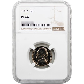 1952 Proof Jefferson Nickel NGC PF66