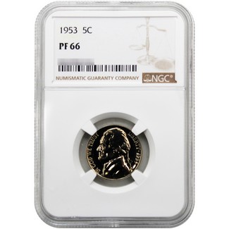 1953 Proof Jefferson Nickel NGC PF66