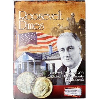 1946 - 2013 Roosevelt Dime Set in Cornerstone Album
