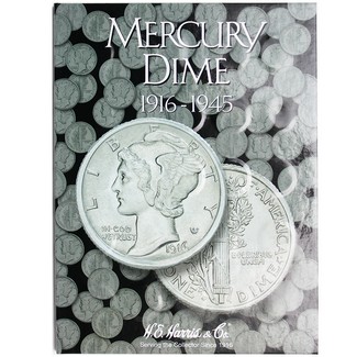 1916-1945 Mercury Silver Dimes in Tri-Fold Album (75 Total Coins)