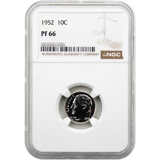 1952 Proof Roosevelt Dime NGC PF66