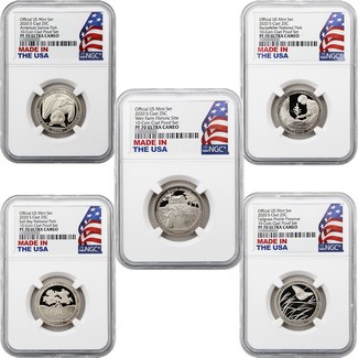2020 S Clad Proof Quarter Set NGC PF70 UC Made in the USA Holder 5pc