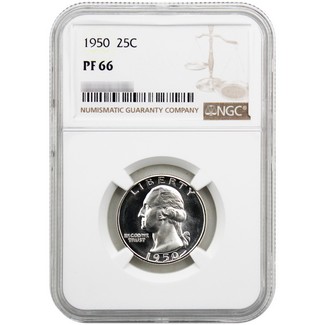 1950 Proof Washington Quarter NGC PF66