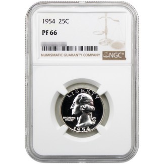 1954 Proof Washington Quarter NGC PF66