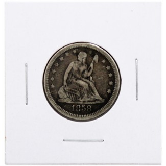 Pre-Civil War Dated Liberty Seated Quarter Fine - Very Fine Condition