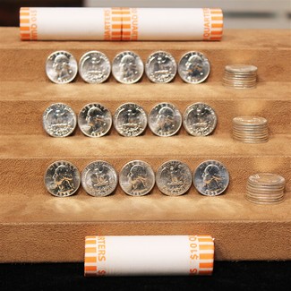 3 -Rolls 90% Silver BU Washington Quarters (120 Coins)