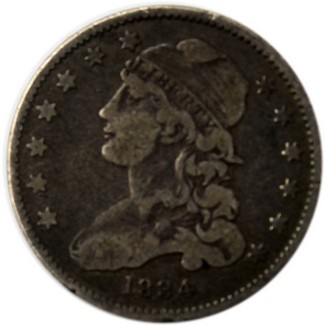 Capped Bust Quarter (1831-1838 Ty2) Very Good- Fine Condition